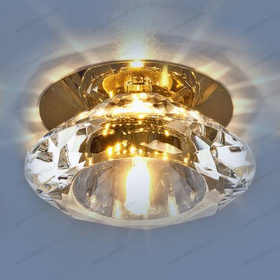 Точечный светильник 8016 G4 GD/CL золото/прозрачный
