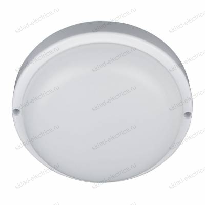 Светильник светодиодный ДБП 12 Вт IP54 круглый пластиковый белый герметичный
