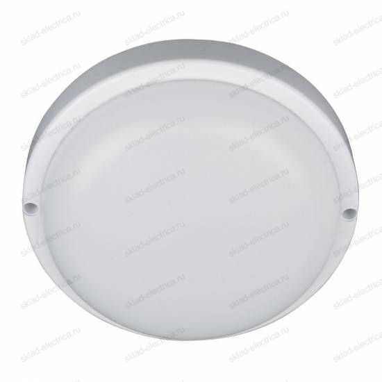 Светильник светодиодный ДБП 12 Вт IP54 круглый пластиковый белый герметичный