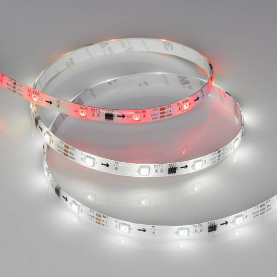 Светодиодная лента герметичная SPI-SE-B30-10mm 12V RGB-PX3 (7.2W/m, IP65, 5060, 5m) (Arlight, бегущий огонь)