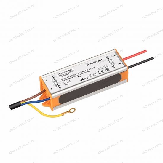 Блок питания ARPJ-SN-63300 (18W, 34-63V, 300mA) (Arlight, IP65 Металл, 3 года)