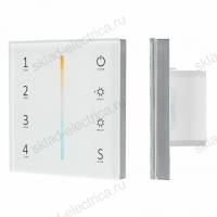 Панель Sens SMART-P38-MIX White (230V, 4 зоны, 2.4G) (Arlight, IP20 Пластик, 5 лет)