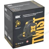 TWIST Катушка 4 места УК15 2P+PE/15м 3х1,5мм2 КГ автосмотка IP44 IEK